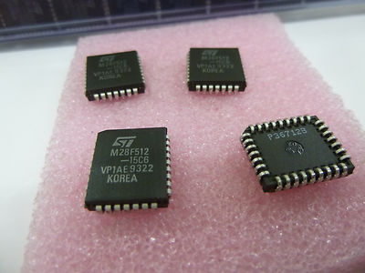 Memoria Flash ST M28F512-12C3 PLCC – 512 Kbit (64Kb X8), Bulk Cancellation