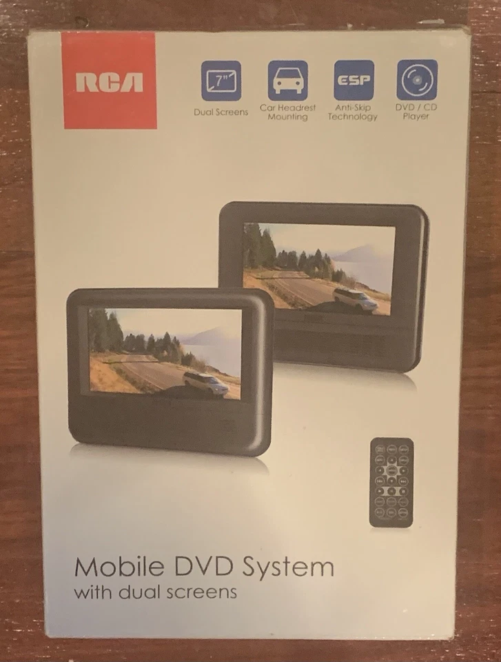 (NEW) RCA 7" Screens Mobile DVD System with Dual Screens - Plays DVDs & CDs - Image 2 of 4