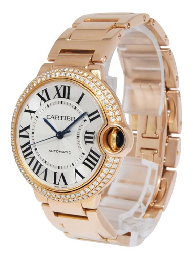Cartier Ballon Bleu 36mm 18k Rose Gold Diamond Bezel Watch B/P WJBB0005 3003 - 第 9/10 張圖片