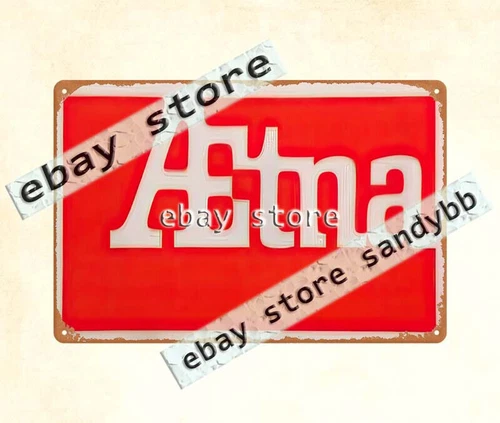 Aetna Insurance Co metal tin sign advertising garage shop home kitchen art