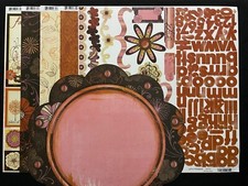 BO BUNNY "DELILAH" 12X12 CS DS PAPERS, CUT-OUTS, ALPHA/SHAPES STICKERS, DIE CUT