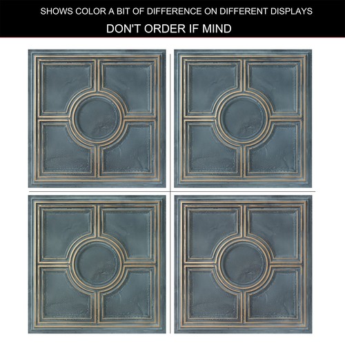 Suspended ceiling tile Square Wall Panel for Cafe PL37 Smoked gold 10pcs/lot - Picture 10 of 23