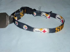 PITTSBURGH STEELERS  Adjustable DOG/PET COLLAR size Small  by Hunter Mfg NWT ll