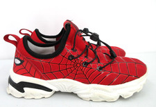 BRONAX SPIDERMAN Athletic Shoes Boys Eur 36 US 4/4.5 Elastic Toggle Lace RED