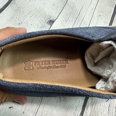 Peter Huber Resort Espadrille Sneaker Peter Huber Espadrilles Denim Canvas Shoes Slip On Blue Size  main image 2