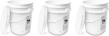 ATERET 5 Gallon White Bucket-Durable 90 Mil All Purpose Pail-Food Grade BPA Free