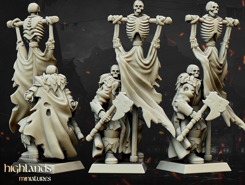 Blackwatch Command Skeleton Fighter Miniatures x3 | D&D DnD | - Imagen 2 de 5