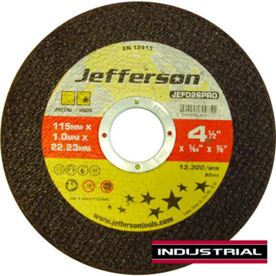 Jefferson Metal 4.5'' x 1.0mm INOX Cutting Discs JEFD26PRO *High Quality* x 50