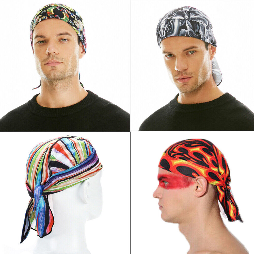 Durag Skull Cap Head Wrap Biker Motorcycle Bandana Doo Du Dew Rag