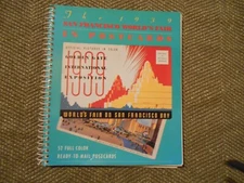POSTCARD BOOK of WORLDS FAIR CARDS 1939 SAN FRANCISCO 52 OFFICIAL PIX REPRODUCE