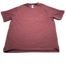 Duluth Trading Pocket T Shirt Men's Size XL Burgundy Relaxed Fit Long Tail
