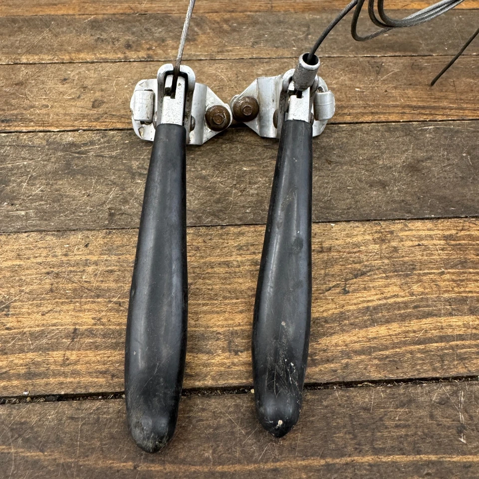 Juego de palancas de freno vintage Messenger Café Bigote Drop Bar años 50 Cruiser Foto 2 de 4