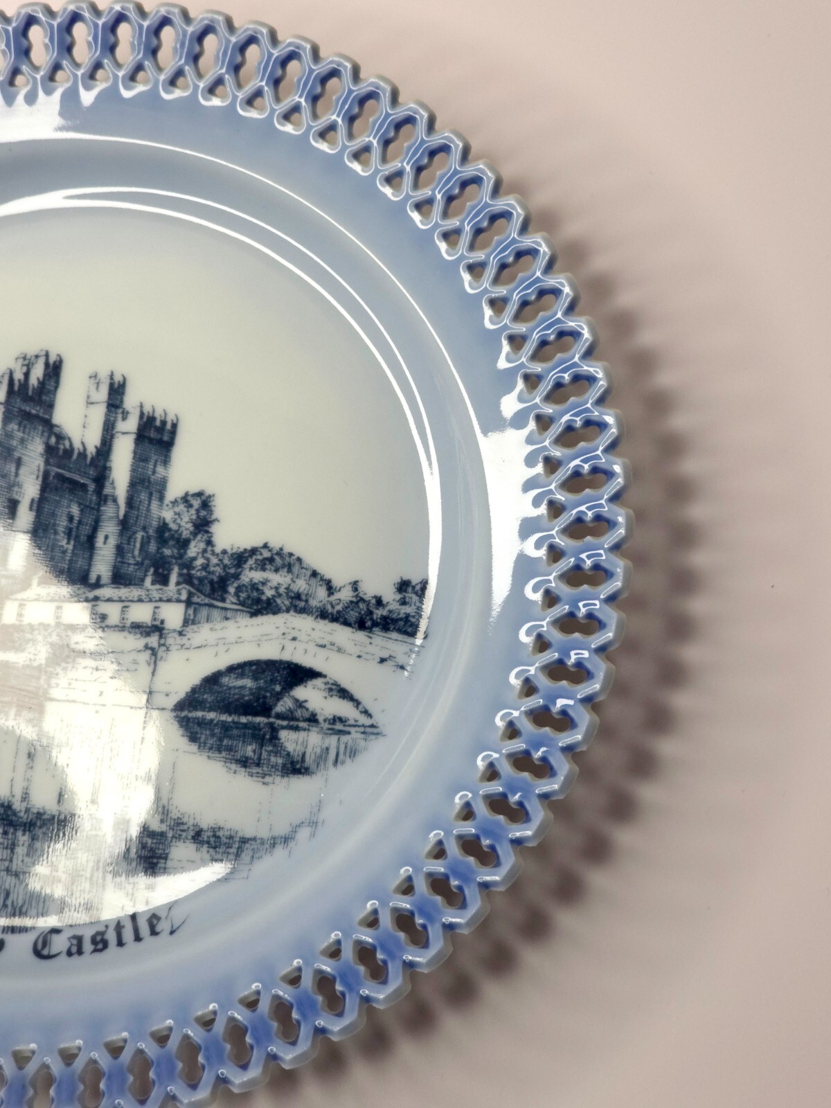 Vintage Bunratty Castle, Ireland Souvenir Plate B&G Porcelain Reticulated
