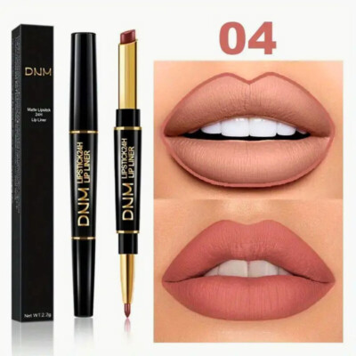 Matte Lip Liner Waterproof Lippenstift Stift Konturtönung Langanhaltend 2 in 1