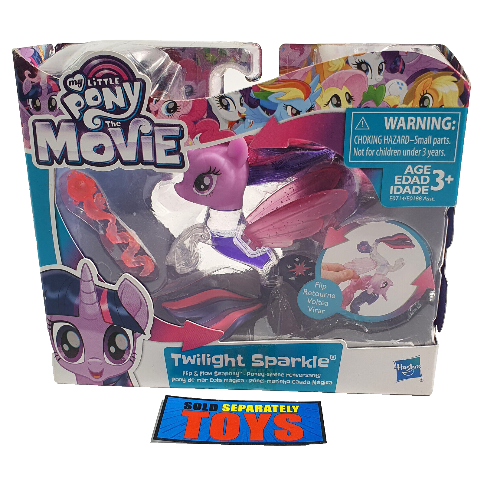 MLP My Little Pony Figure The Movie Twilight Sparkle Flip Flow Seapony ...