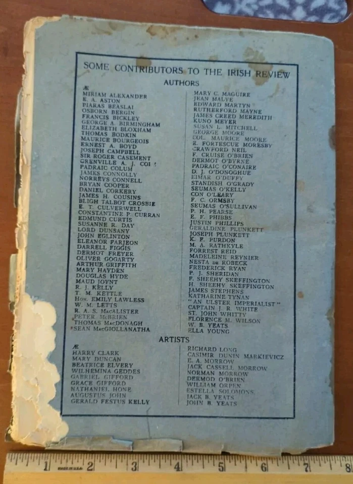 The Irish Review September - November 1914 Vol 4, No 42. Perhaps The Final Issue - Image 2 of 4