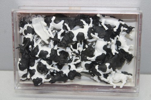 Preiser 14408 30 Figurines Cows Black/White Gauge H0 Boxed - Picture 1 of 2