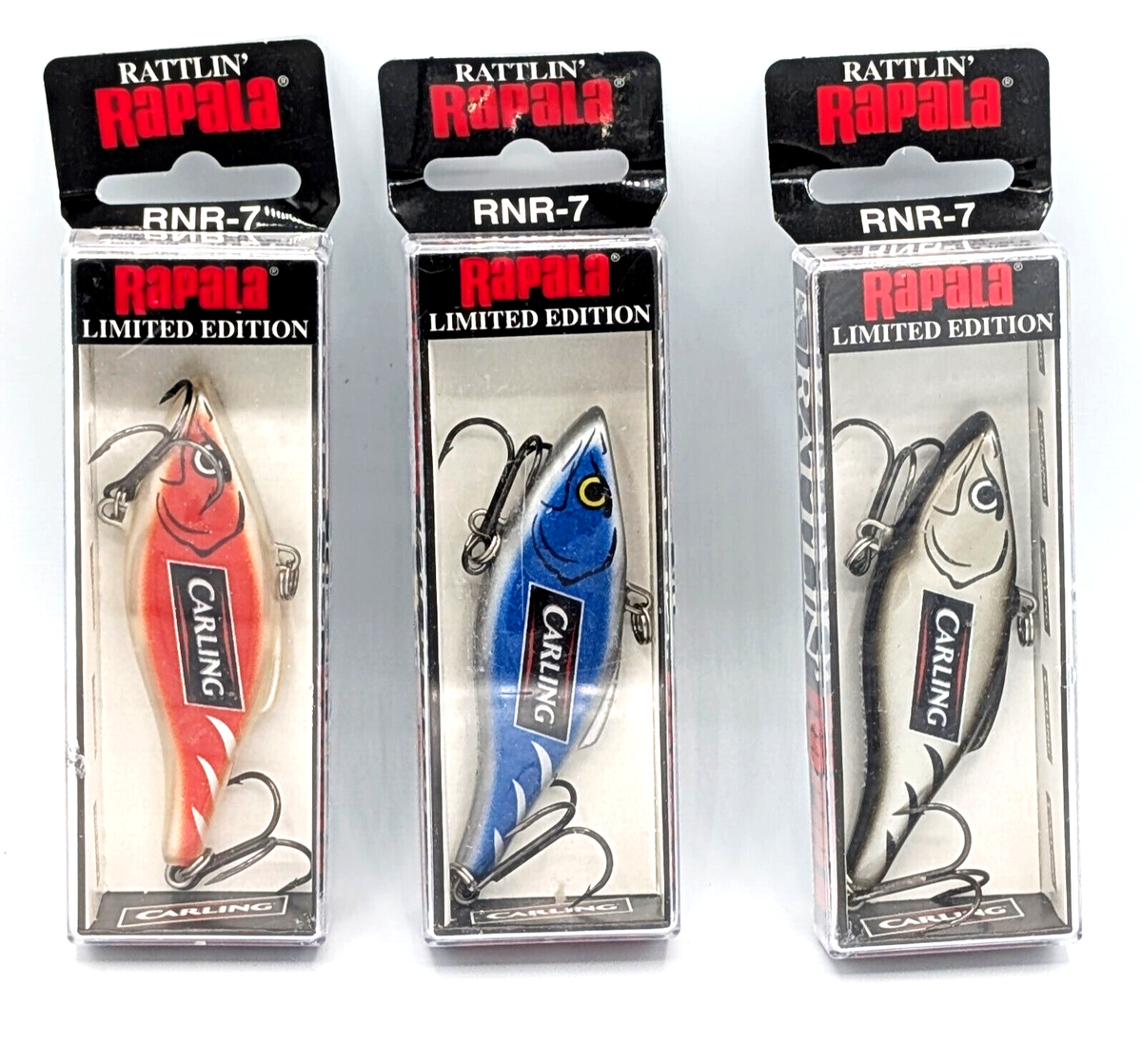 Rapala Limited Edition Fishing Lure Rattlin Sink Bait 3 Lot NEW