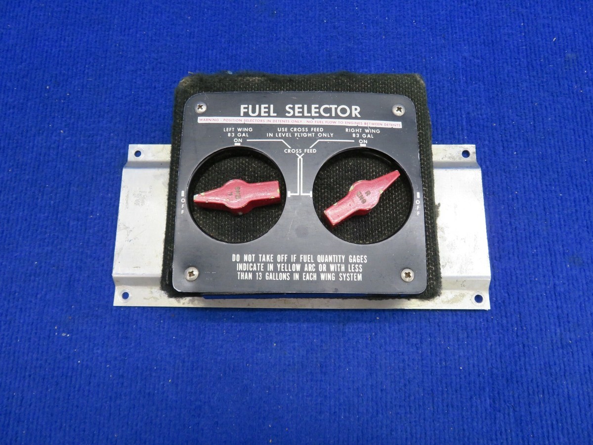 Beech 58 Baron Fuel Selector V166 Gal Panel P/N 002-920035-25