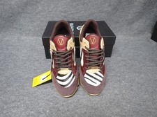 NEW Valentino Theo Leather Sneaker Almond Zebra Womens Size 8 SS84