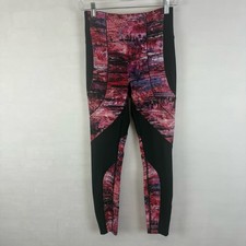 Lululemon Wunder Under High-Rise Crop Leggings Size 6 Pink Black Print