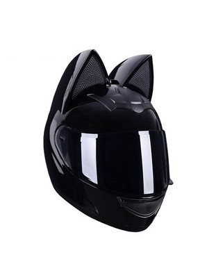 Motorcycle Helmet Full Face Cat Ear Riding Motorbike Helmets DOT Approved