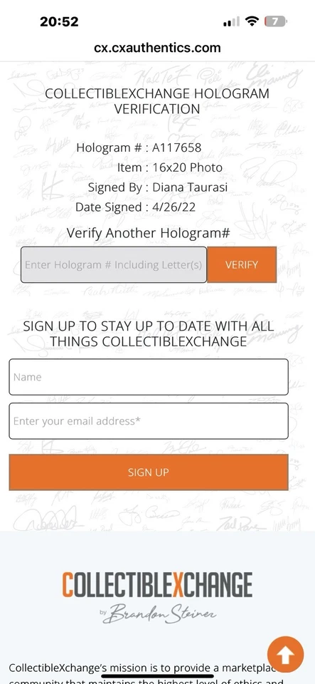 Diana Taurasi Phoenix Mercury Autographed 16X20 Jumpshot (CX Auth) - Image 2 of 4