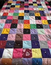 Vintage Hand Tied Patchwork Quilt Twin Full Cottagecore Farmhouse 72x95