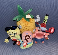 Ty Beanie Plush New Spongebob Pineapple House Patrick Mr. Krabs Gary Doll Toy
