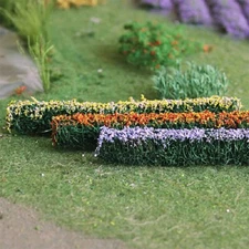 MP Scenery Products 75028 - N Scale - Blossom Hedges 5" x 1/8" x 3/8" H, 6/pk