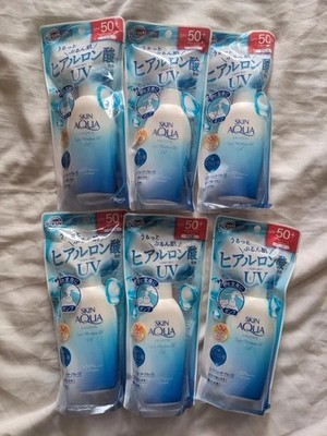 6x Skin Aqua UV Super Moisture Gel LSF 50 Sonnencreme 140g, Neu, Pumpflaschen