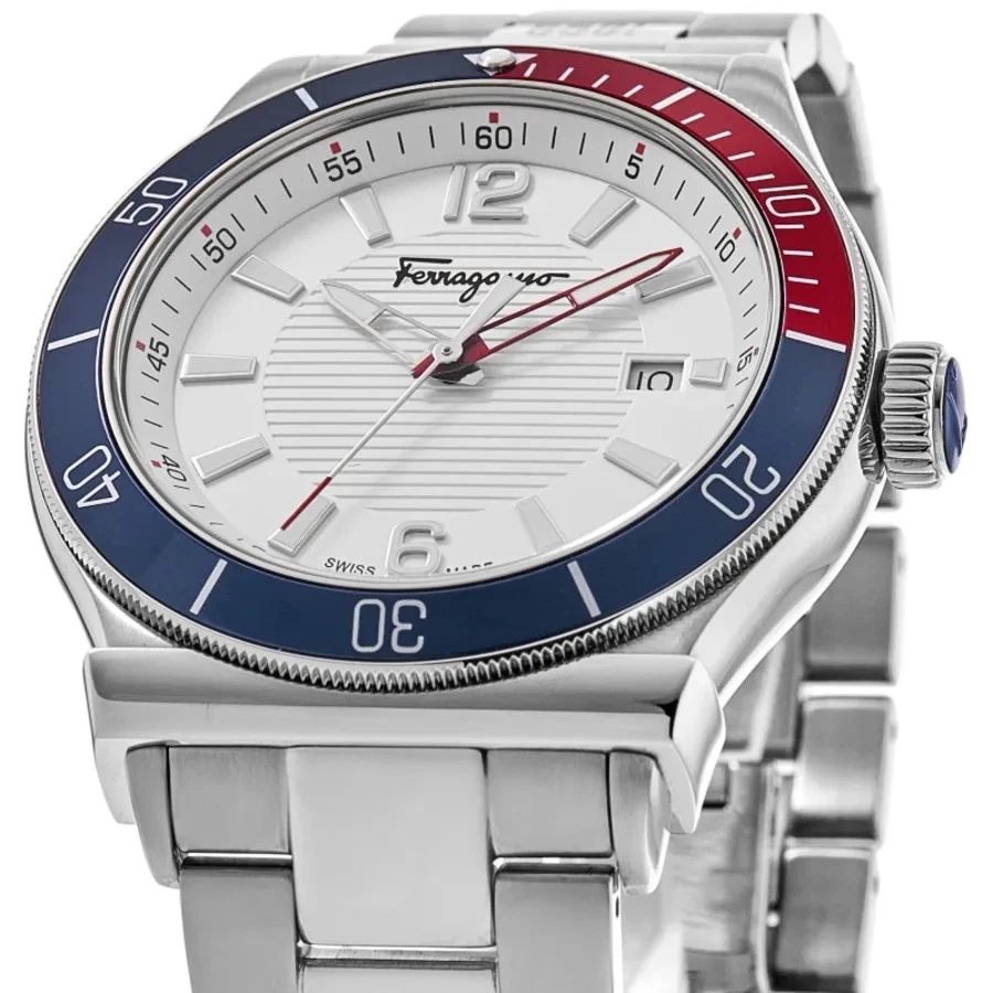 New Salvatore Ferragamo 1898 Sport White Dial Steel Men's Watch SFYK00520 - Image 2 of 4
