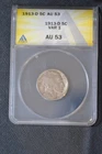 1913-D Type 1  ANACS Certified  AU 53  Buffalo Nickel