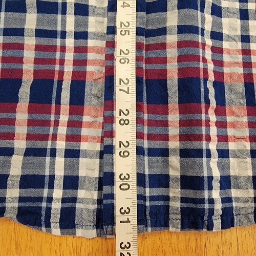 John Blair Seersucker Shirt Mens Large Short Sleeve Button Up Classic Fit Plaid - Picture 17 of 17