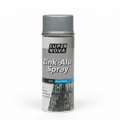Zink Alu Spray 400ml - Rostschutzfarbe Metalloberflächen Silbergrau Matt 400ml