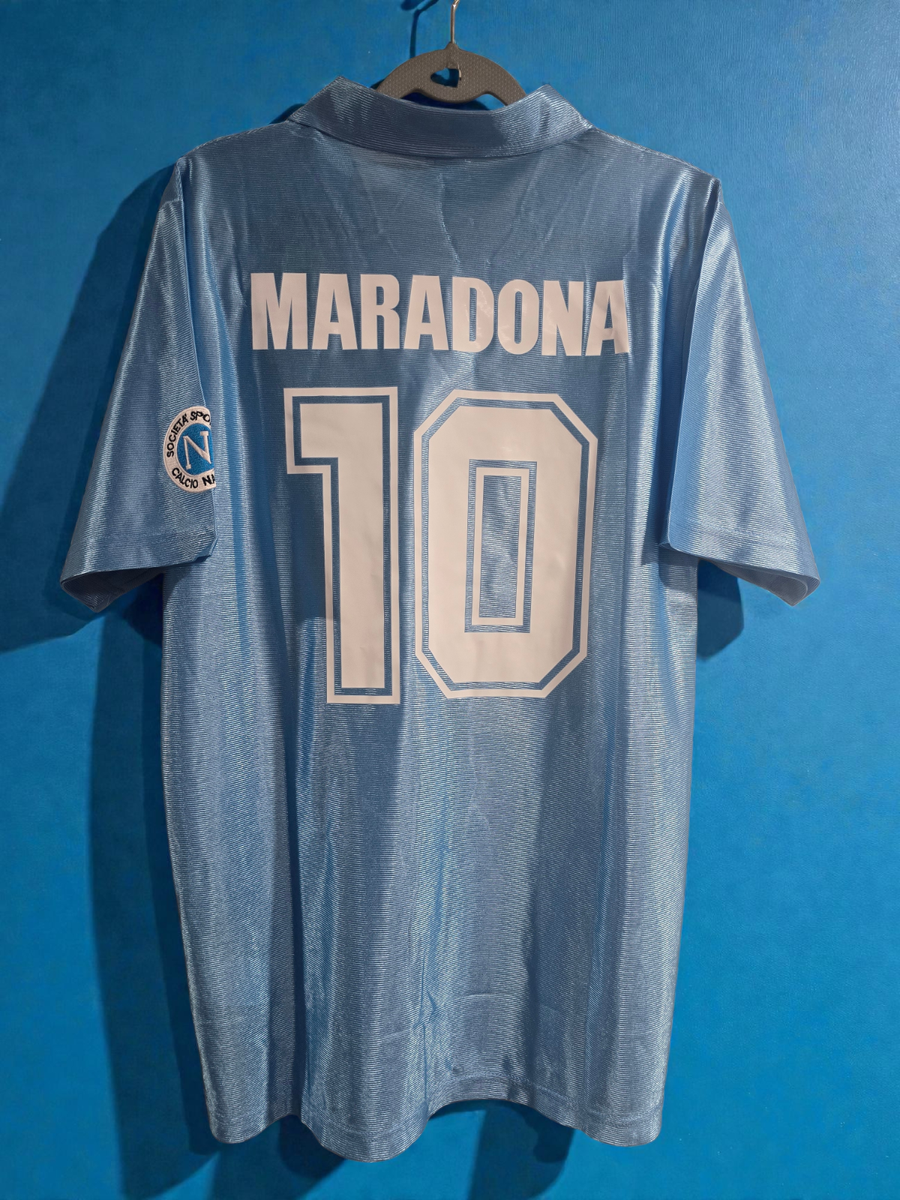 SSC NAPOLI HOME 1990/1991 - Football Soccer - MARADONA # 10 - 2XL