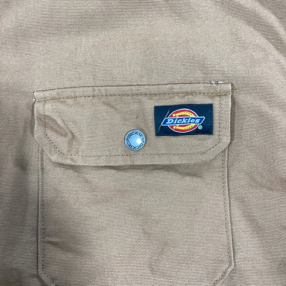 Dickies Mens XL Brown Insulated Canvas Work Coat Flannel Lined Jacket - Image 4 of 4