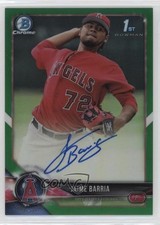 2018 Bowman Chrome Prospect Green Refractor 12/99 Jaime Barria #CPA-JB Auto 00em