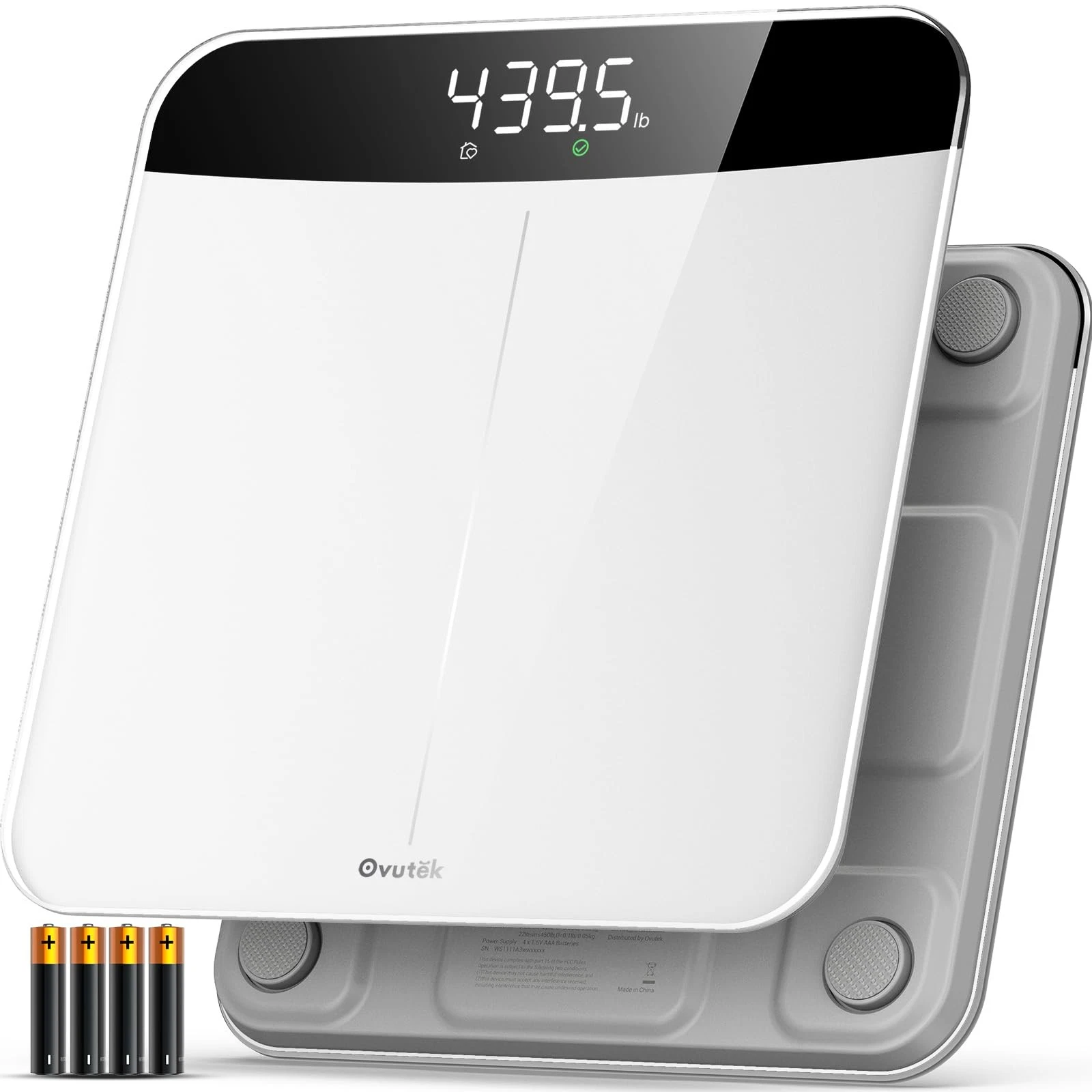 Ovutek Scale for Body Weight, Highly 11.8 inches x inches, White