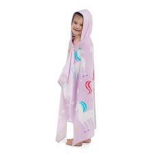 Kids Hooded Beach Towel   100 Cotton, Snap Front for Bath, Pool  Beach - Un...