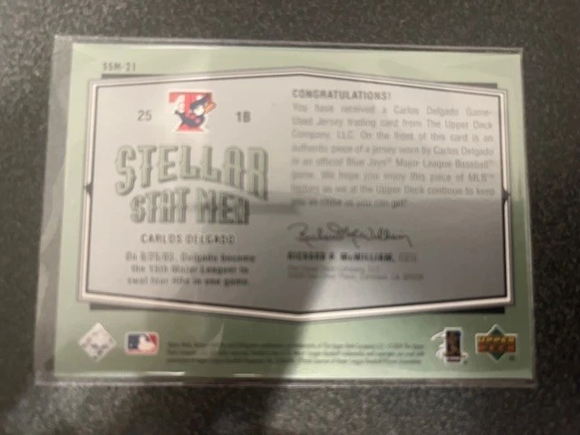 Carlos Delgado 2004 Upper Deck Vintage Stellar Stat Men #SSM-21 Blue Jays - Image 2 of 2