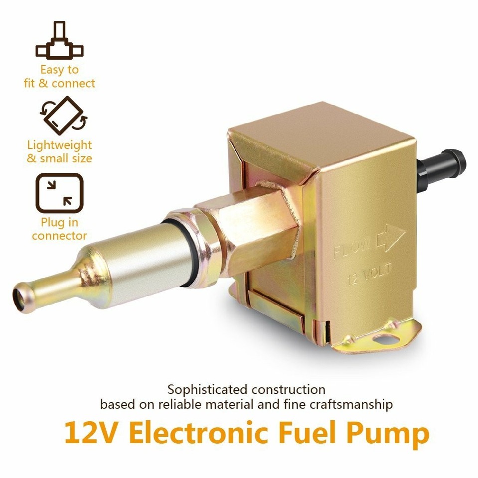 Universal Electric Fuel Pump For Diesel Petrol 12V Standard Facet 5/16 ...