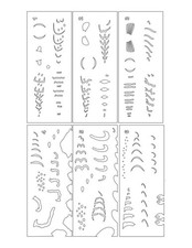 Lure Stencil Kit AM 1, 6 Pieces by Serious 5.75 inches x 2.3 inches, white