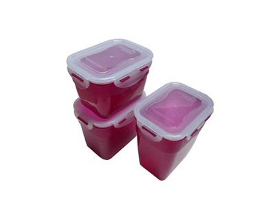LOCK&LOCK 3er-Set Frischhaltedosen Nestables stapelbar 800 ml-1,3 l Box Dosen