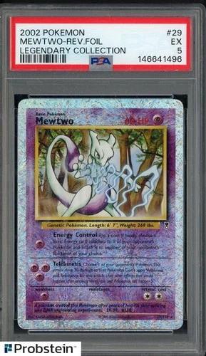 2002 Pokemon Legendary Collection #29 Mewtwo Reverse Foil PSA 5 EX