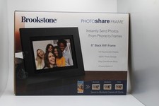 Brookstone PhotoShare Frame 8" / 10" / 14"Black WiFi Frame FSM08BLB - New