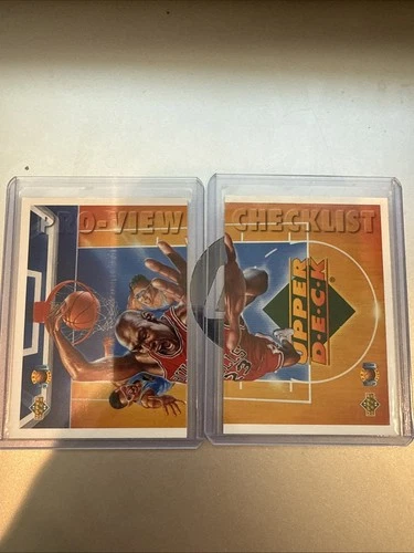 1993 94 Upper Deck Pro View 3d Checklist Michael Jordan 2 set card #109 & #110