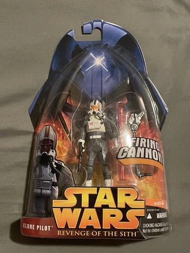 Vtg 2005 Star Wars Clone Pilot Figure - Revenge of the Sith - NEW Sealed #34