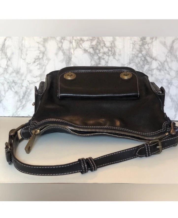 Bolso Hobo Vintage Marc Jacob’s y2k Multi-Bolsillo Latón Herrajes Gamuza Rosa Foto 2 de 4