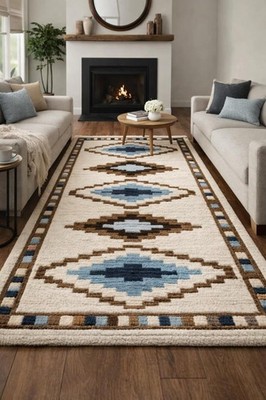Handmade Rug | Irregular Rug | Wool Rugs | Living Room Rug | Tufted A455